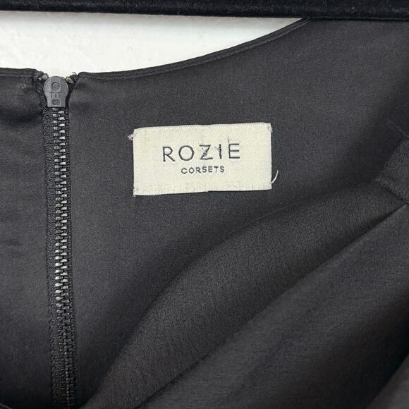 Roxie Corsets Rare Satin Draped Off the Shoulder Sultry Boned Zip Back Corset S - Picture 6 of 7